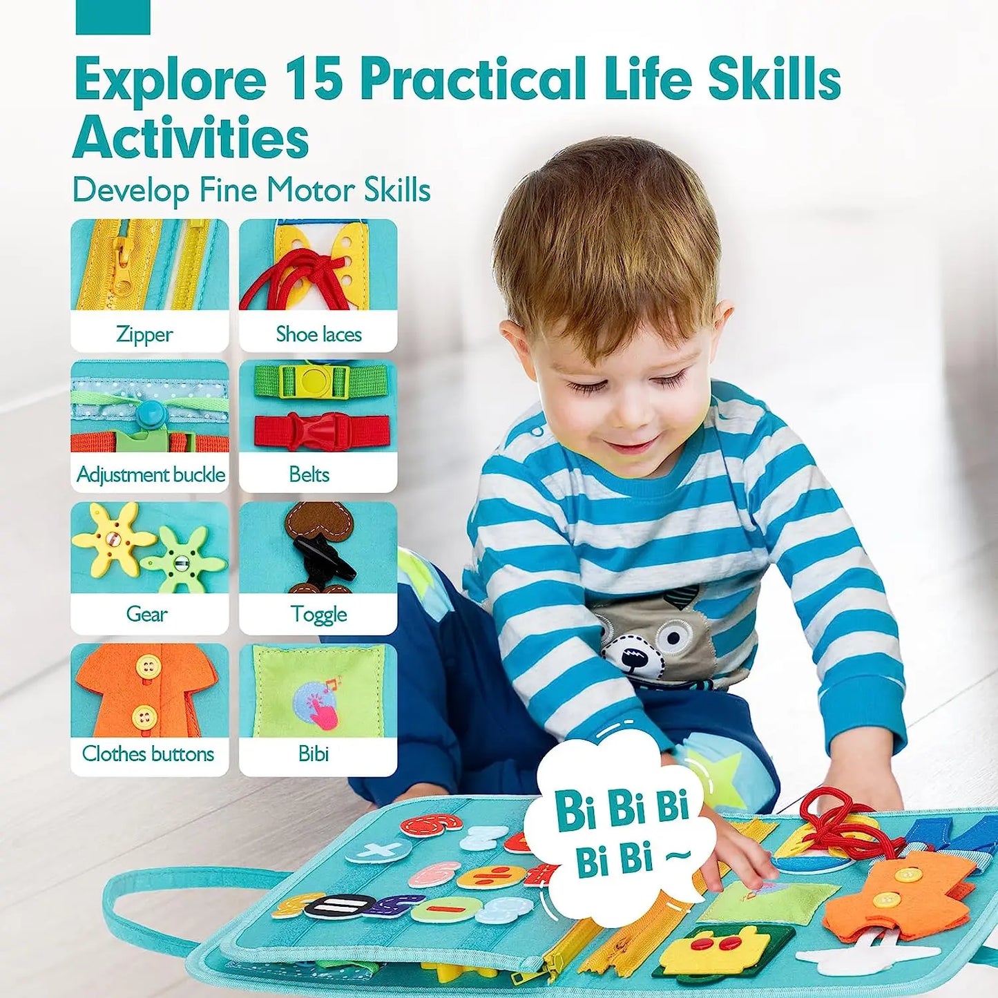 The Tilly&Toys™ - Toddler Busy Board Montessori