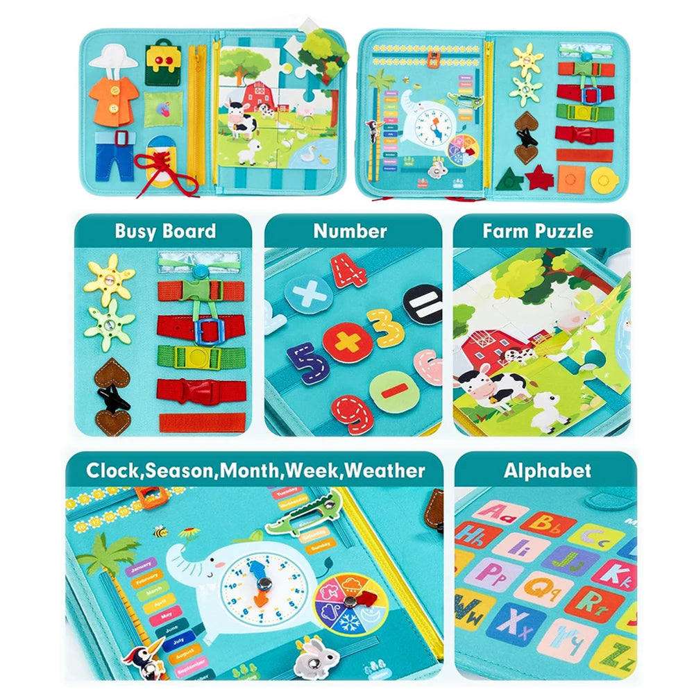 The Tilly&Toys™ - Toddler Busy Board Montessori