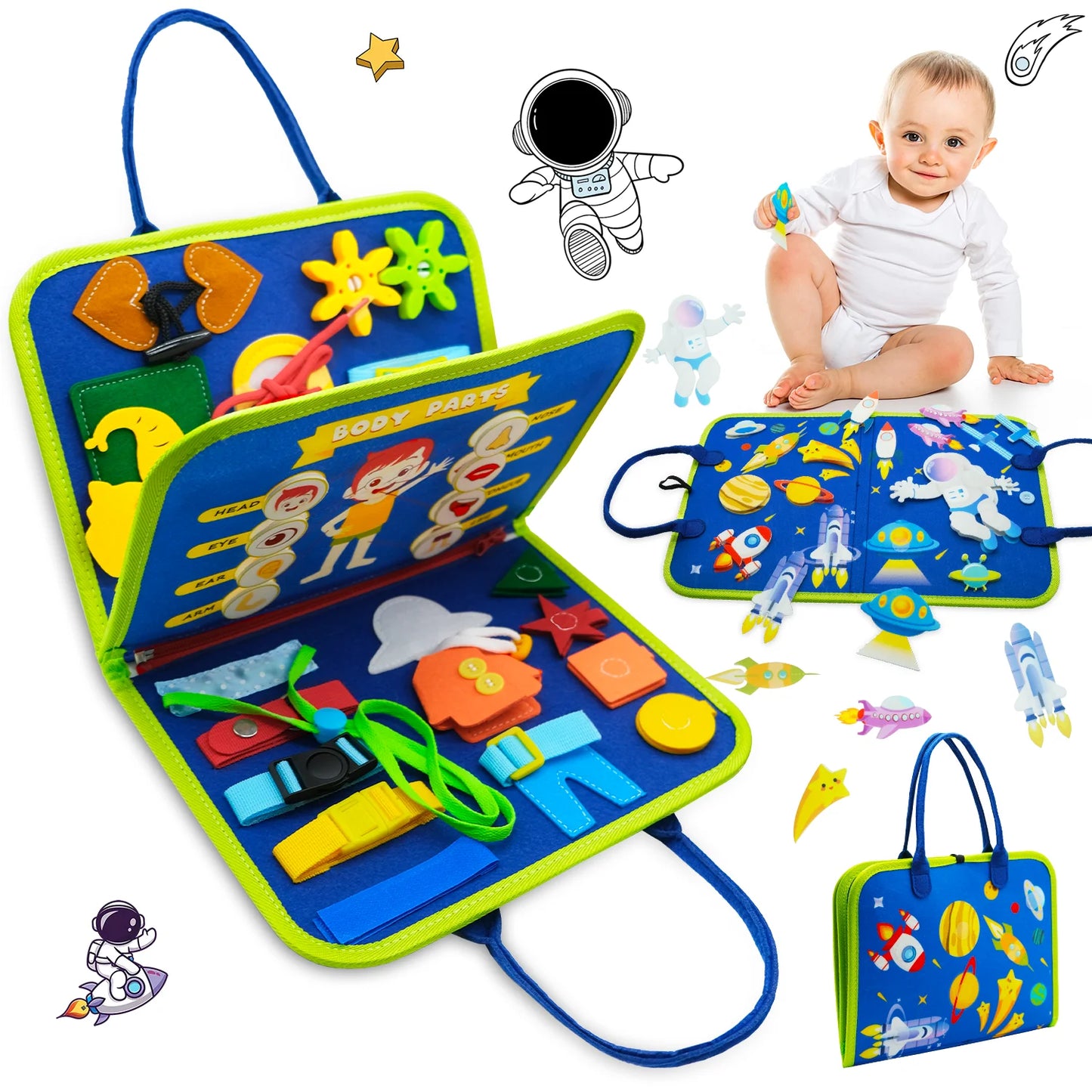 The Tilly&Toys™ - Toddler Busy Board Montessori